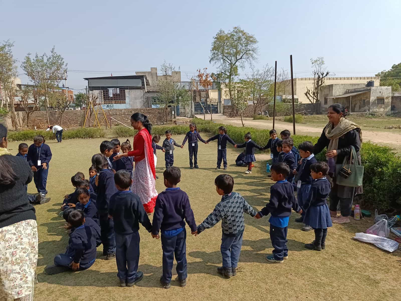 Doctor consulting a student during a health camp at Bal Sansar Public School