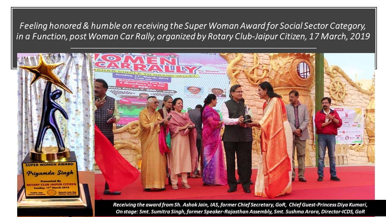 Super Woman Award by Rotary, 2019